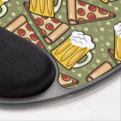 Beer and Pizza Graphic Gel Mouse Pad (Right Side)