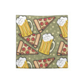 Beer and Pizza Graphic Napkin (Quarter Fold)