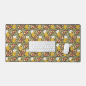 Beer and Pizza Graphic Pattern Desk Mat (Keyboard & Mouse)