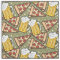 Beer and Pizza Graphic Pattern