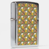 Beer and Pizza Graphic Zippo Lighter (Right)