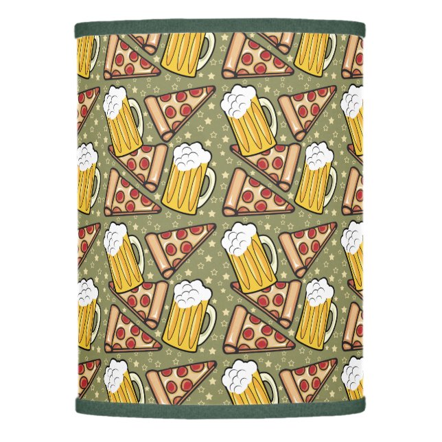 Beer and Pizza Lamp Shade (Front)