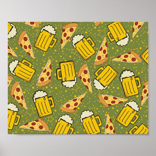 Beer and Pizza Lovers Poster