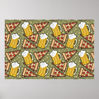 Beer and Pizza Lovers Poster