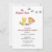 Beer and Pizza Perfect Pair Engagement Party