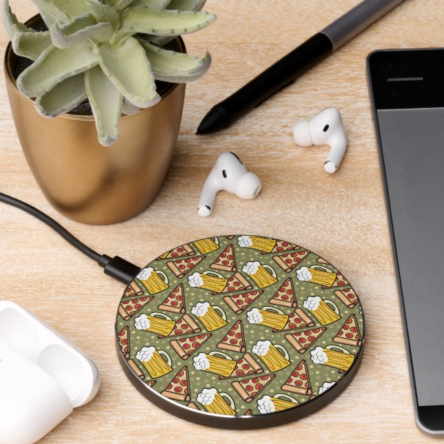 Beer and Pizza Wireless Charger (Desk 2)