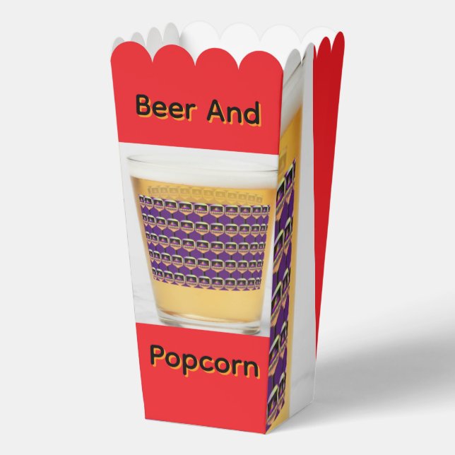 Beer And Popcorn  Favor Boxes (Front)