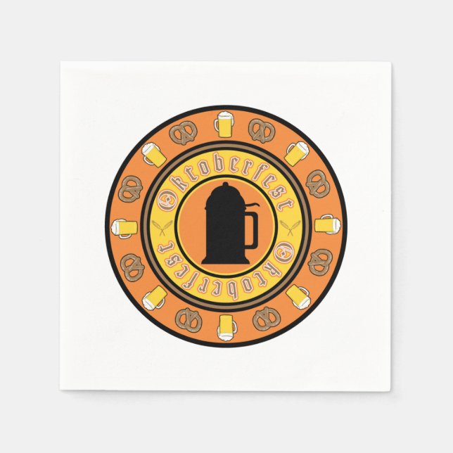 Beer and Pretzels Napkins (Front)