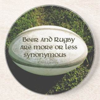 Beer and Rugby Drink Coaster
