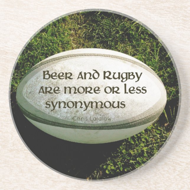 Beer and Rugby Drink Coaster (Front)