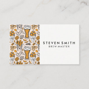 Beer and Snacks Pattern Business Card