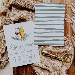 Beer and Wine Rehearsal Dinner Invitation