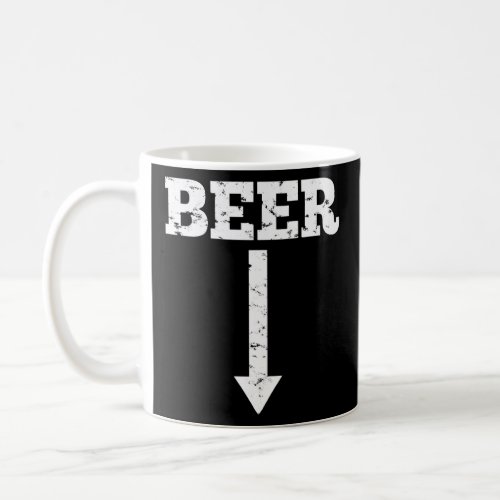 Beer Arrow Pregnant Baby Announcement Dad To Be  Coffee Mug