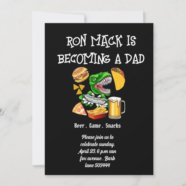 Beer baby shower Dadchelor party Invitation (Front)