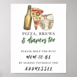 Beer baby shower - Help the Busy Mom-to-Be Poster
