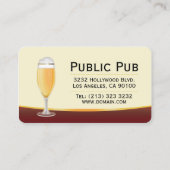 Beer Bar and Pub Micro Brewery Business Card (Back)