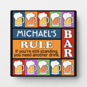 BEER Bar Pop Art CUSTOM NAME plaque