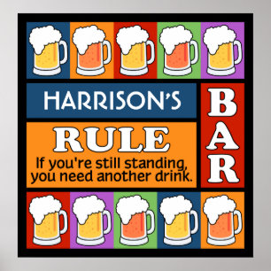 BEER Bar Pop Art CUSTOM NAME poster