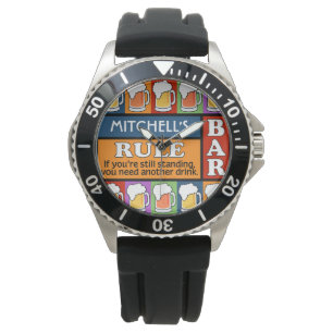 BEER Bar Pop Art custom name watches