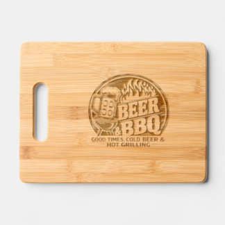 🍺🔥 “Beer & BBQ” Bamboo Cutting Board 🍖🍻