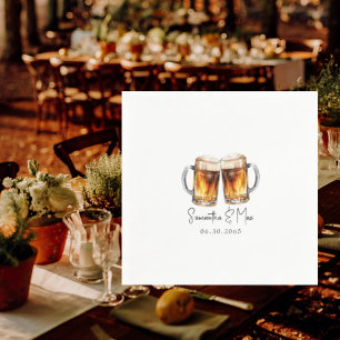 Beer & BBQ Wedding Napkins