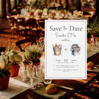 Beer & BBQ Wedding Save the Date 