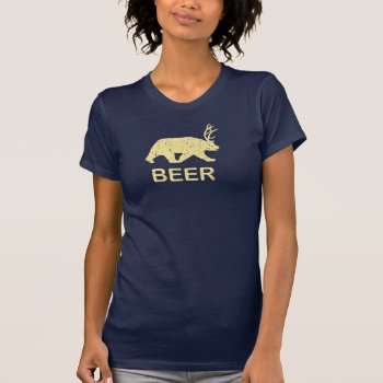 Beer Bear Deer T-shirt by colorhouse at Zazzle