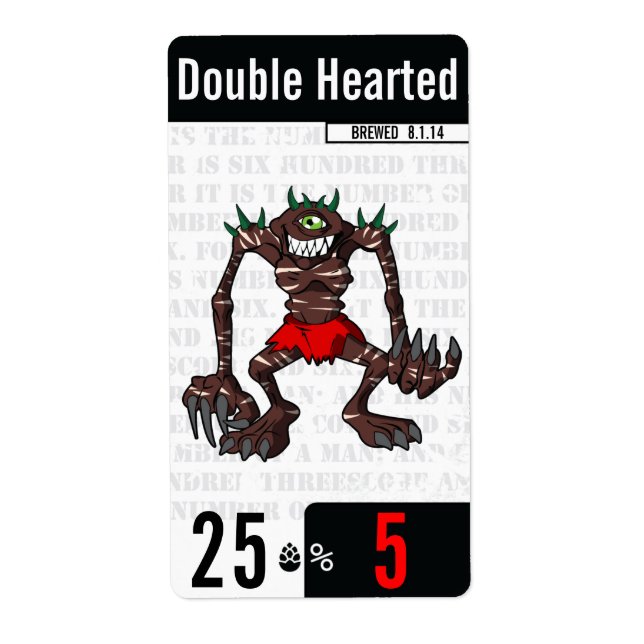 beer-beast.com - Beer Label - Black (Front)