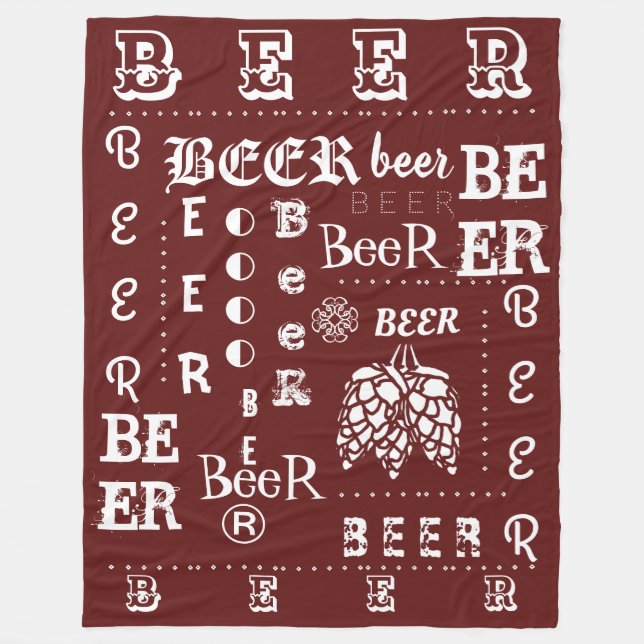 BEER BEER BEER! FLEECE BLANKET (Front)