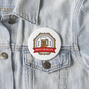 Beer Best Quality Craft Brew Badge Button