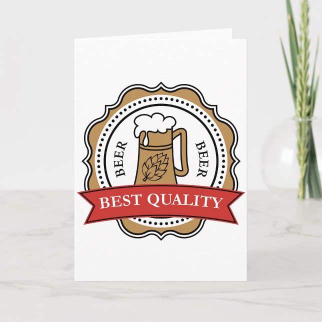 Beer Best Quality Craft Brew Badge Card (Creator Uploaded)