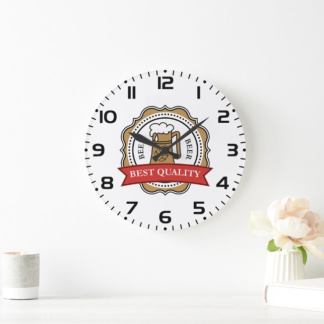 Beer Best Quality Craft Brew Badger Large Clock (Creator Uploaded)