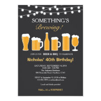 Beer Birthday Invitation, Adult Birthday Card