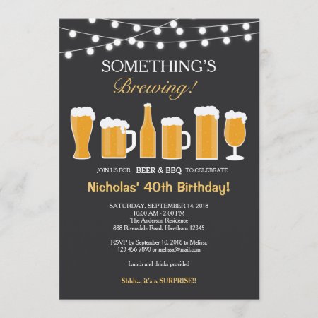 Beer Birthday Invitation, Adult Birthday Invitation