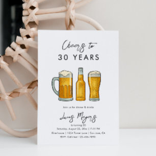 Beer Birthday Invitation   Drinks Birthday Invite
