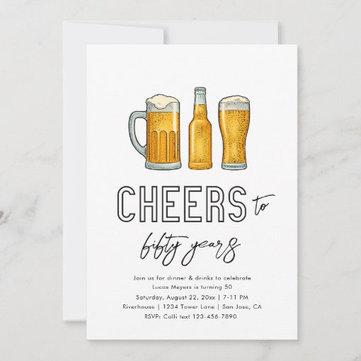 Beer Birthday Invitation Drinks Birthday Invite Zazzle