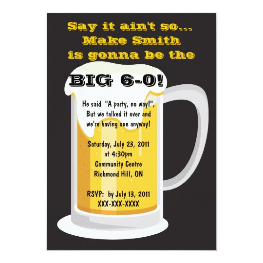 beer birthday party invitation zazzle com