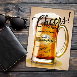Beer Birthday Party Invitations