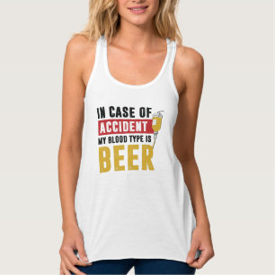 Beer blood type tank top
