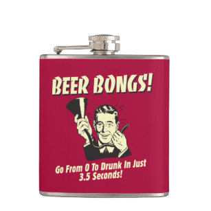 Beer Bongs: Go From 0 To Drunk In 3.5 Hip Flask