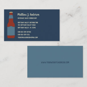 Beer Bottle Beer Distrubutor Bar Themed Business Card