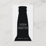 Beer Bottle (black) Business Card at Zazzle