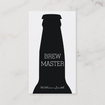 Beer Bottle (black) Business Card by lovely_businesscards at Zazzle