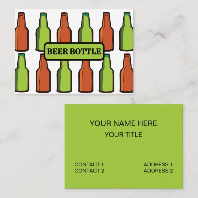 Beer Bottle Drink Brewery Business Card (Front/Back)