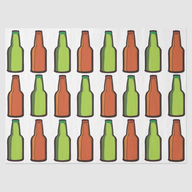 Beer Bottle Drink Party Tissue Paper (Front)