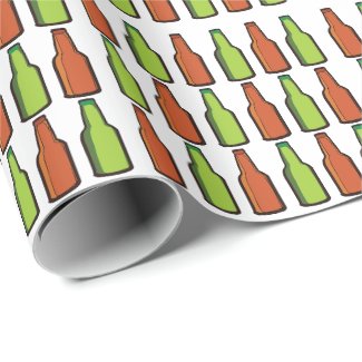 Beer Bottle Drink Party Wrapping Paper