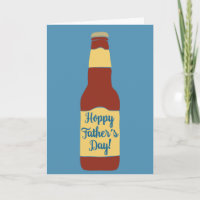 Beer Bottle Hoppy Father's Day Card