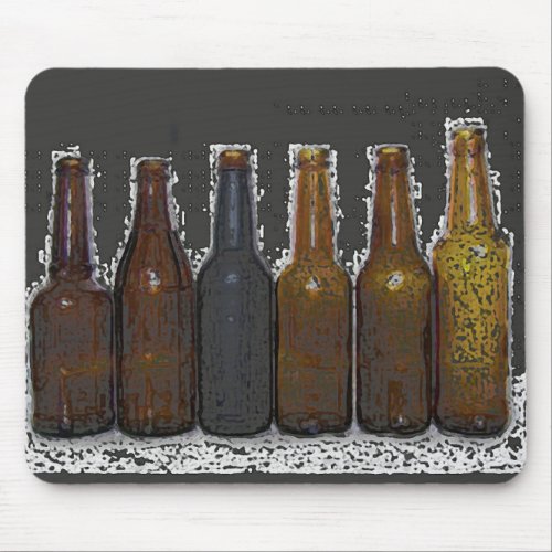 Beer Bottles Mouse Pad