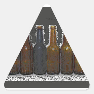 Beer Bottles Triangle Sticker