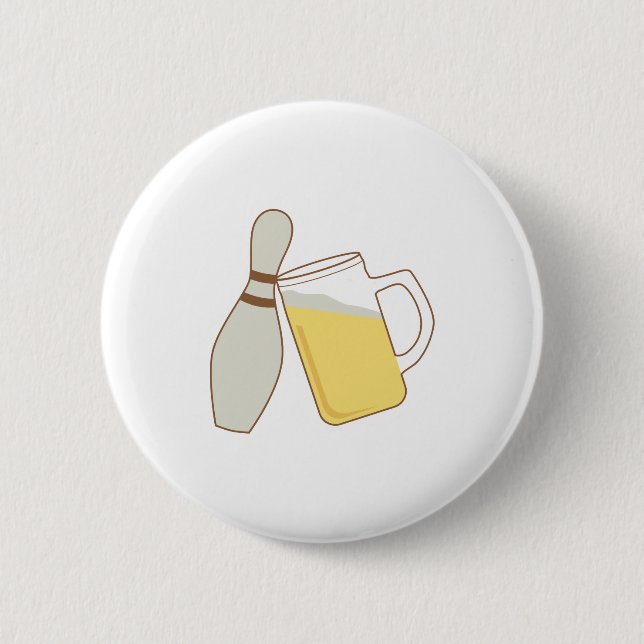 Beer & Bowling Button (Front)